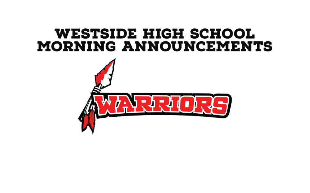 WHS Morning Annoucements