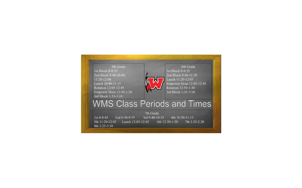WMS Daily Schedule