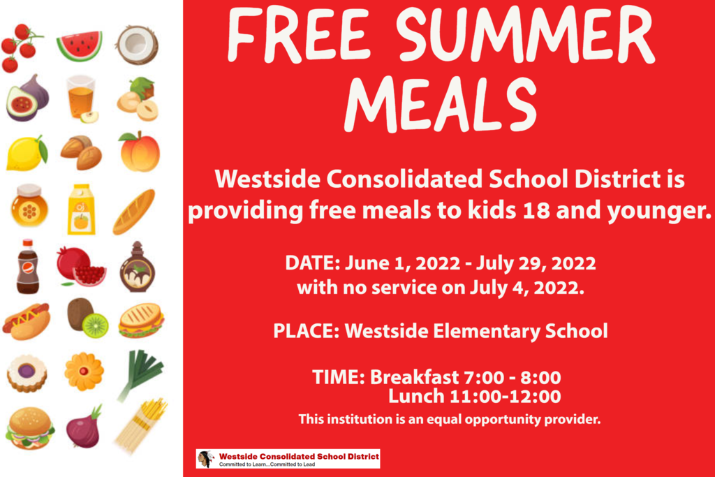 2022 Free summer meals