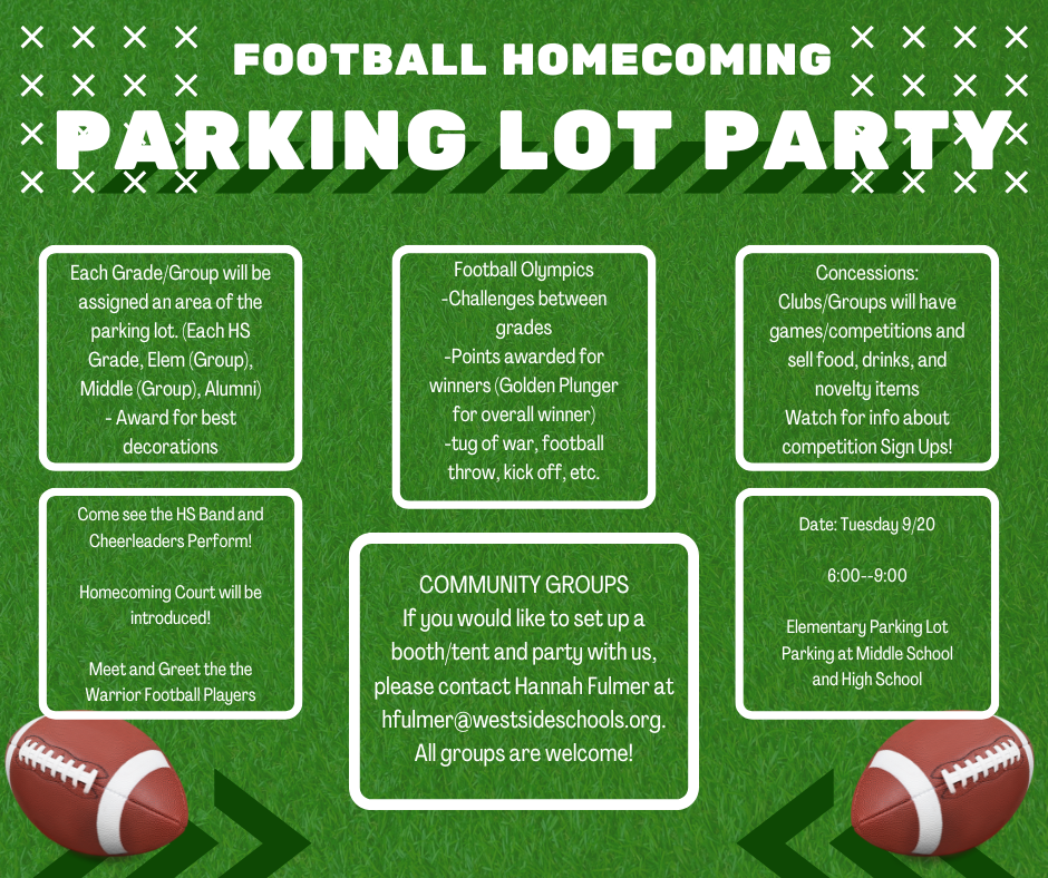 Homecoming Parking Lot Party 9/20
