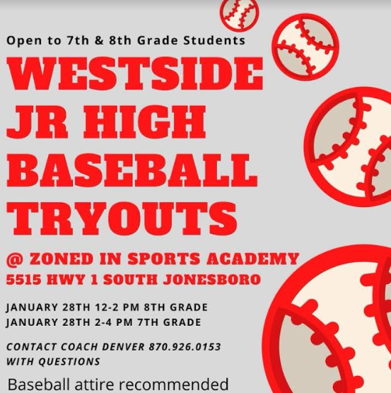 Baseball tryouts for 7th & 8th Grades 2023