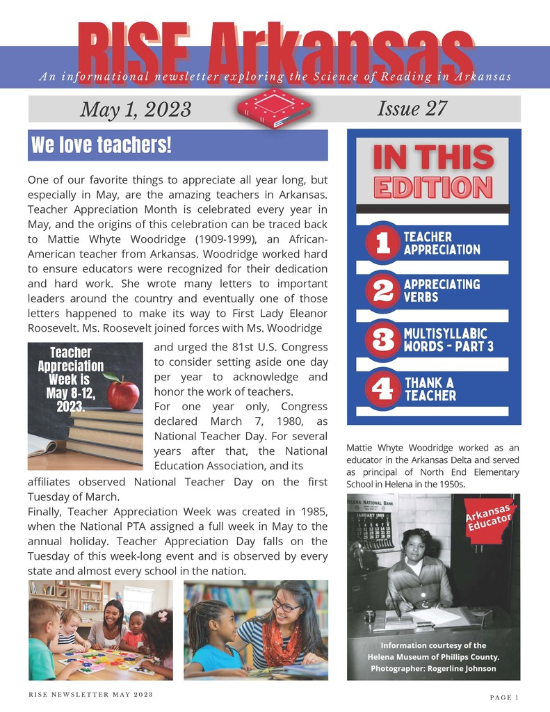 May Edition of Rise Newsletter
