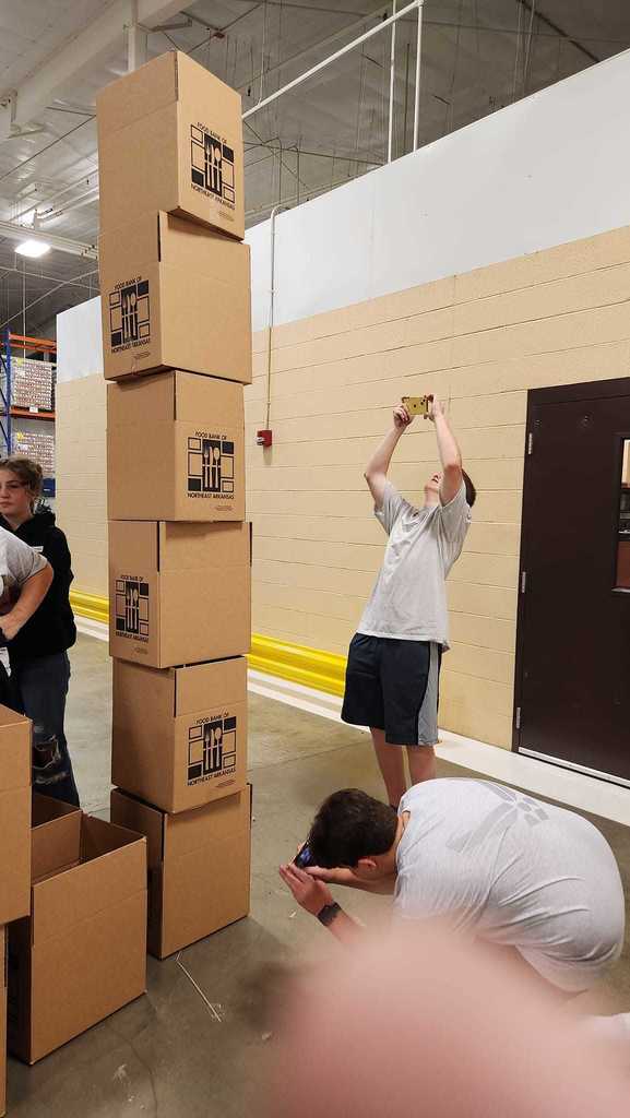 The cadets packed 19,800 meals at the Food Bank of NEA today. Great job today helping to feed the elderly.