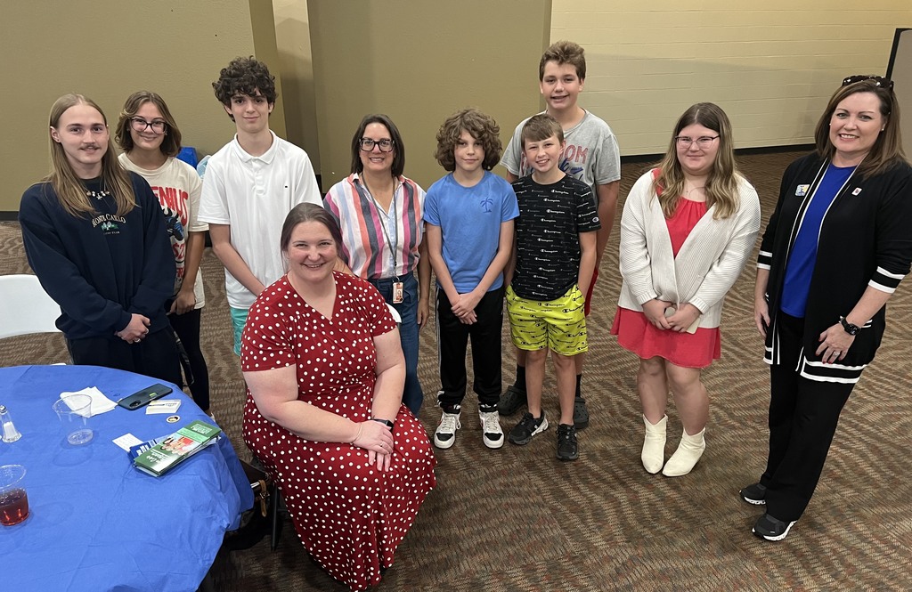 WHS Interact Club members joined local Rotarians at their weekly Rotary lunch meeting. Pictured from Left: Hayden Snell, Ruby Kate Sample, Layne Shelton, Stacy Sample Wright (Sponsor), Landon Neal, Braxton Newman, Dax Hogan, Addison Denton, and Erika K. Chudy (Rotary Club President) with Guest Speaker Natalie Neal of the Family Crisis Center.  Students learned about various community projects available for our school Interact club members to partner with Rotary Club to support.  If your student would like to join the Interact Club please have them see Mrs. Sample Wright. 